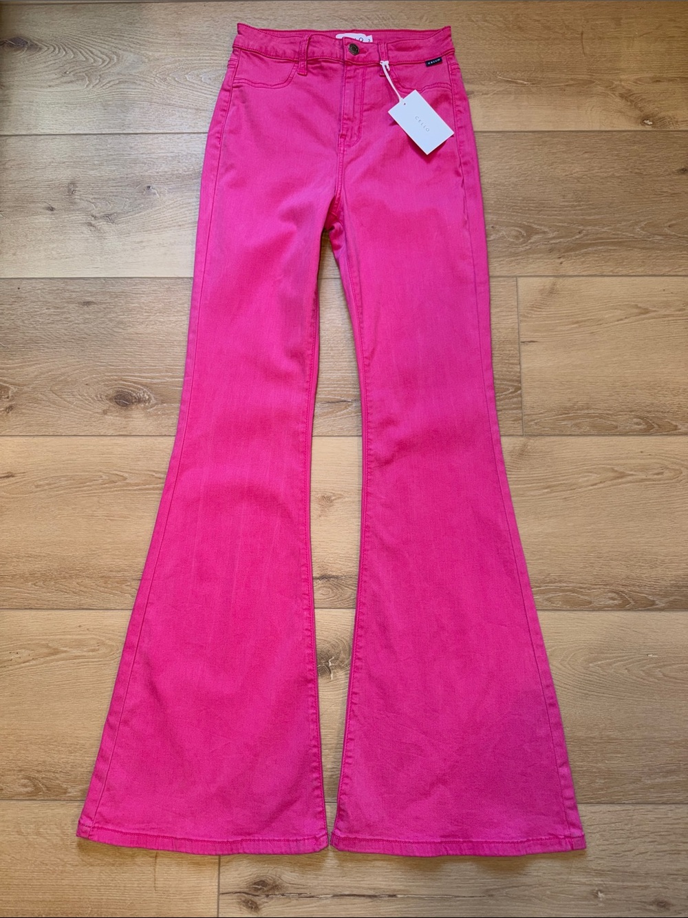 NWT Cello Hot Pink Flare Jeans / Western Cowgirl Barbie Rodeo